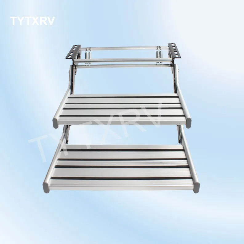 

TYTXRV Anti-slip High Strength Aluminum Alloy 528mm Manual Pull Out Truck Trailer Caravan Step RV Double Steps