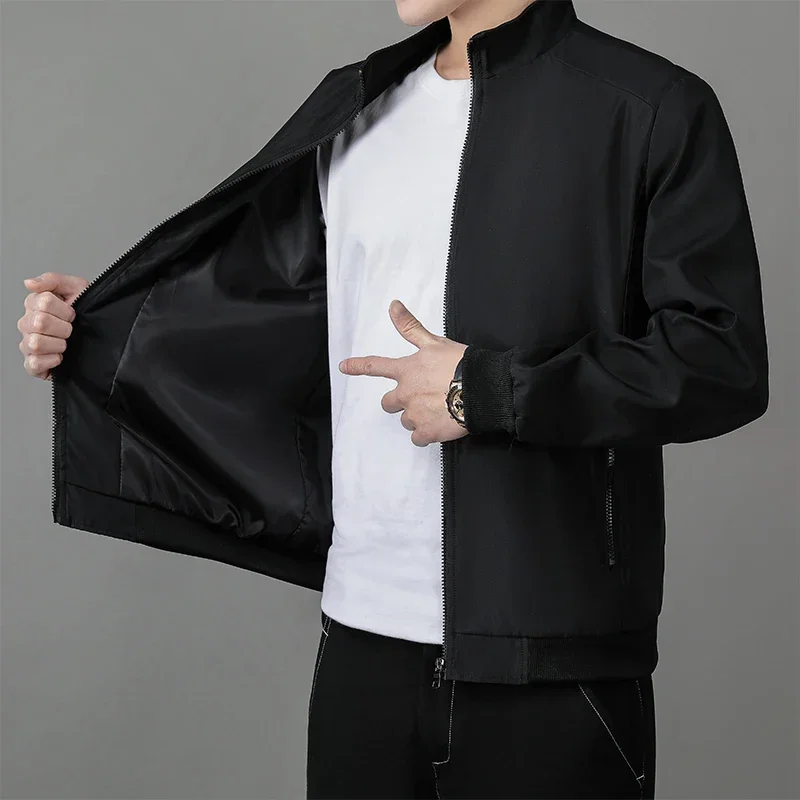 Formal Jackets Fashion Man Coats Business Outwear Clothing Top Men Jacket Autumn Casual Stand Colar Streetwear Windbreaker