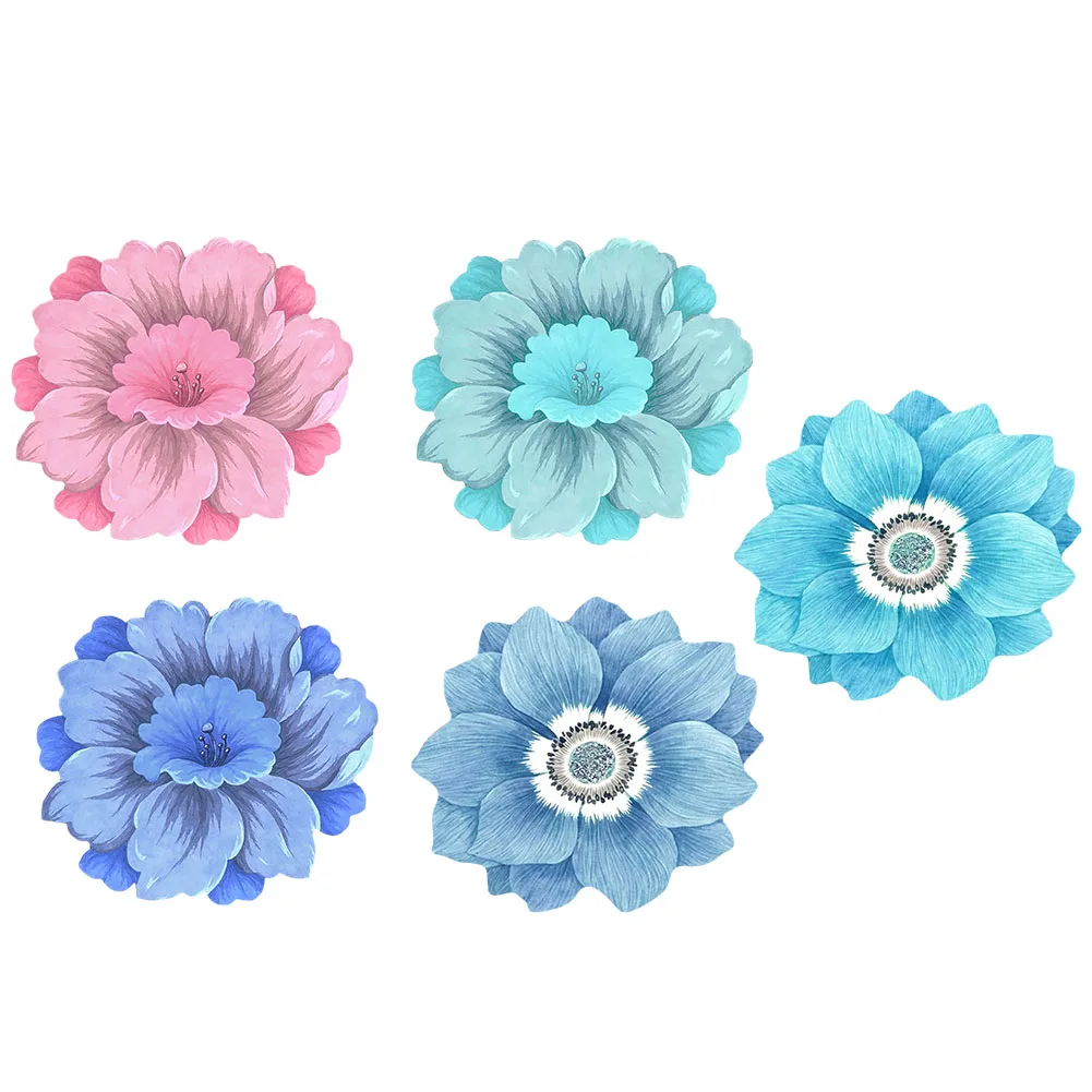 40cm Flower Shaped Carpet Bedroom Bedside Carpet Household Floor Mat Door Mat Round Carpet For Living Room Anti-slip Blanket Rug