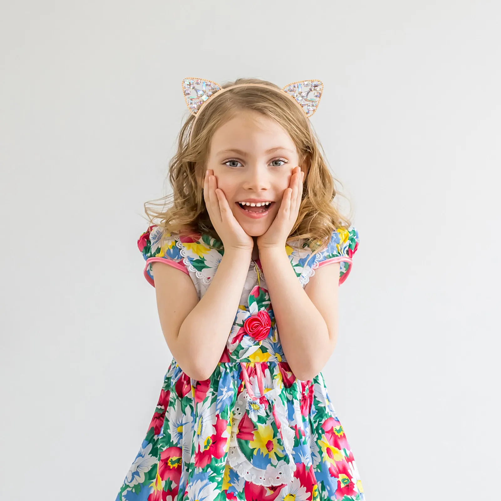 

2 шт. универсальные повязки на голову с кошачьими ушками и стразами, модные повязки для волос для девочек и женщин, для карнавала, косплея, выступлений и праздников