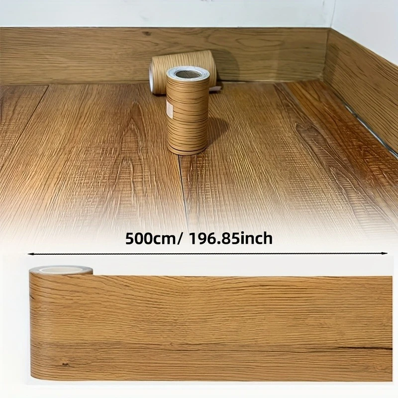 1PC Waistline Skirting Sticker Durable Texture Skirting Wall Sticker Self-Adhesive Corner Decoration Furniture Makeover
