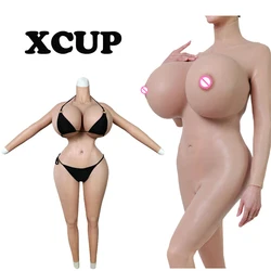 Silicone Bodysuit Male To Female Huge X Cup With Arms Big Hips Lifting Buttock Fake Vagina Artificial Breasts Form Sissy Cosplay