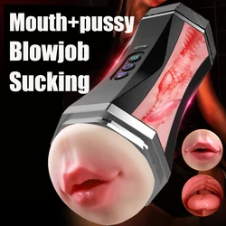 Automatic Masturbators For Men Peristalsis Blowjob Sucking Machine Male Masturbation Cup Realistic Vaginal Sex Toys For Adult 18