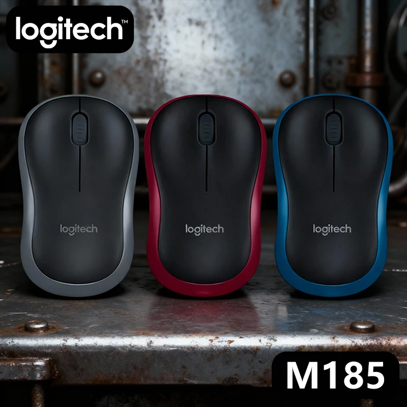 

Бесшумная двухрежимная беспроводная мышь Logitech M185, эргономичная легкая ручка, подходит для игровых и офисных ноутбуков