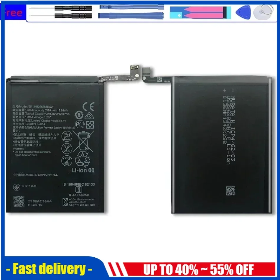 3400mAh HB396285ECW Mobile Phone Batteries For Huawei P20 For Honor 10 COL-AL00 COL-AL10 COL-TL00 COL-TL10 COL-L29 Battery