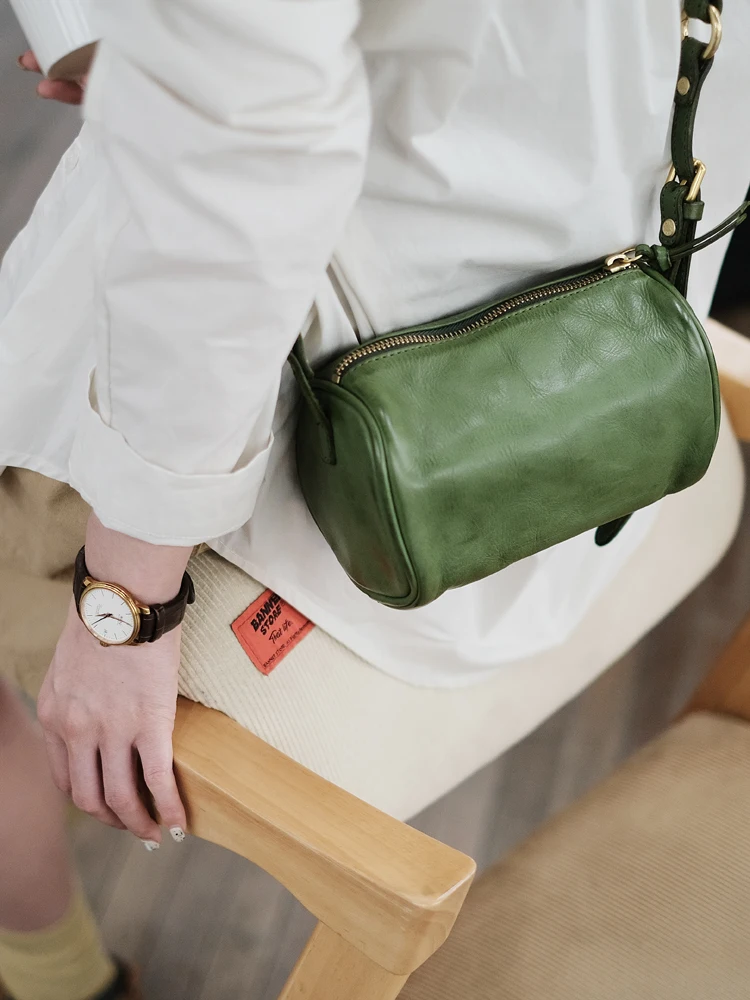 

casual party luxury genuine leather women cute crossbody bag simple fashion daily light real cow leather ladies shoulder bag