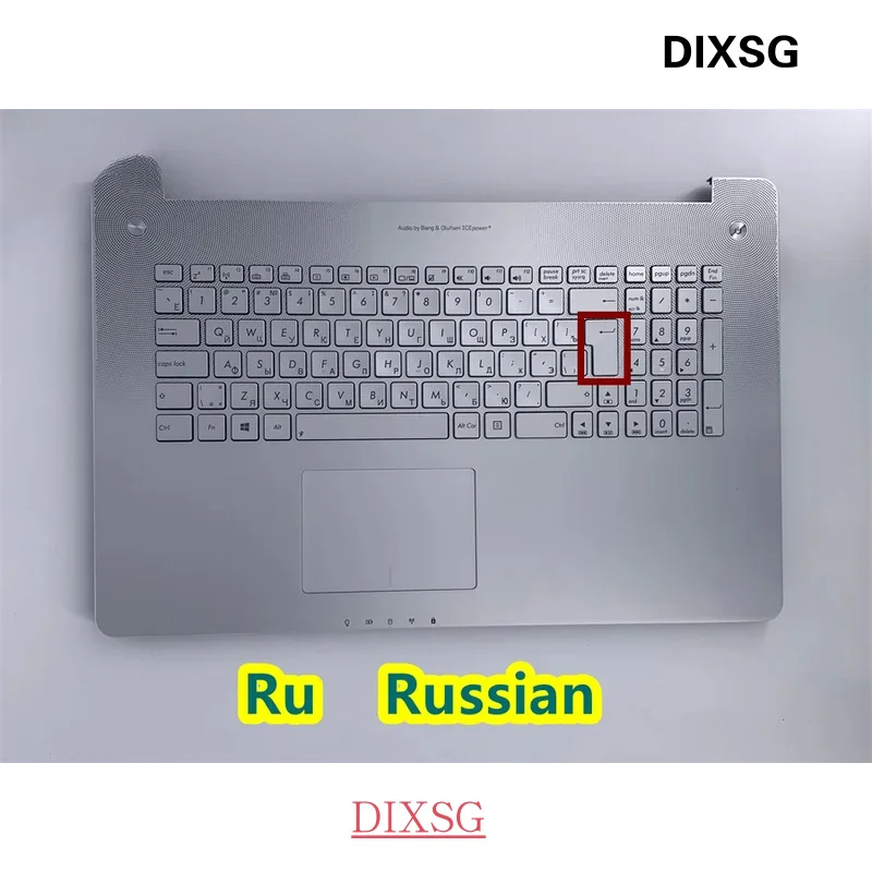 New Russian/English/Italy standard Laptop palmrest Keyboard for ASUS N750 N750J N750JK N750JV RU/us/IT  with backlight cover C