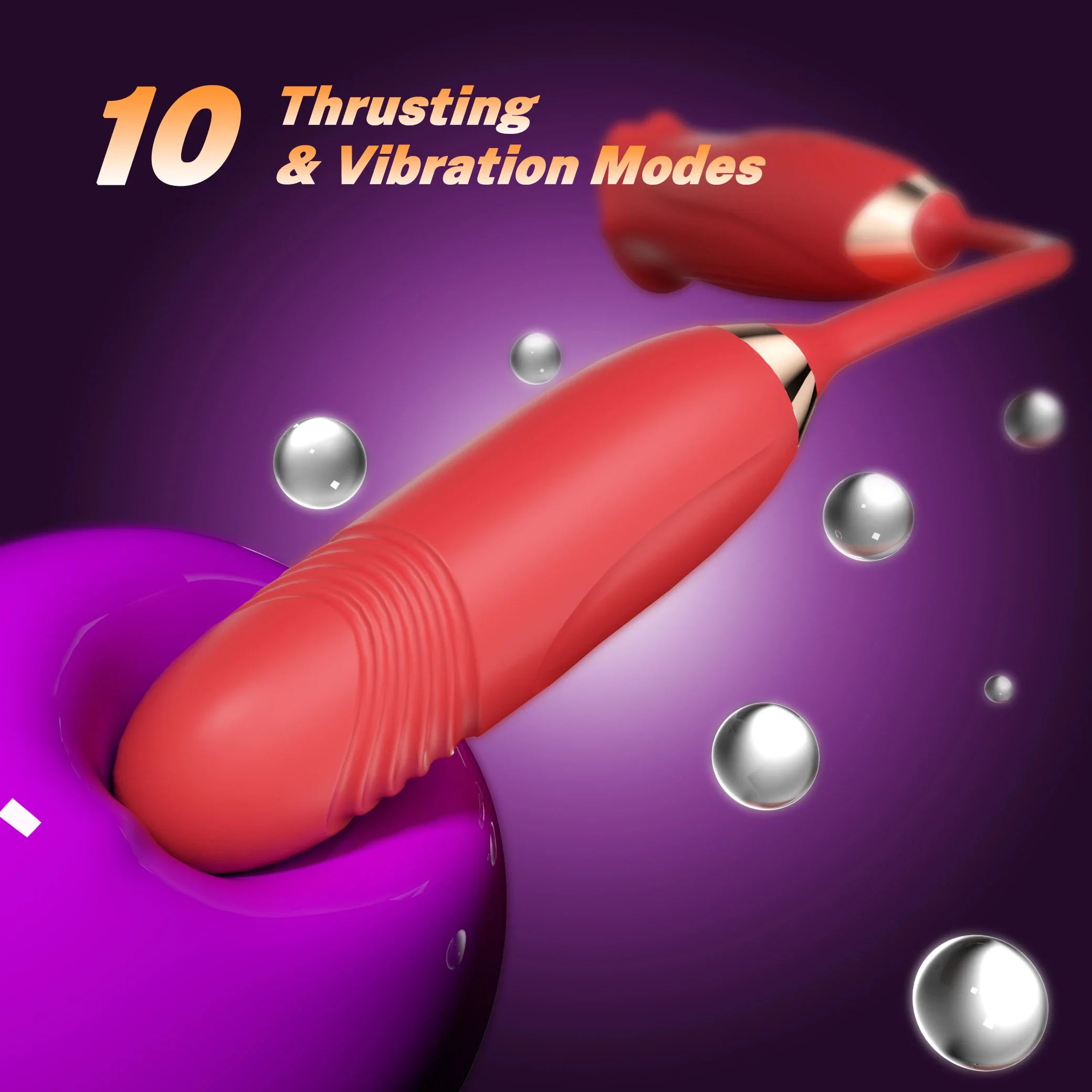 ارتفع هزاز Thrusting تلسكوبي مص دسار الحب البيض الإناث اللسان لعق G-بقعة الحلمة البظر تحفيز لعبة الجنس للنساء