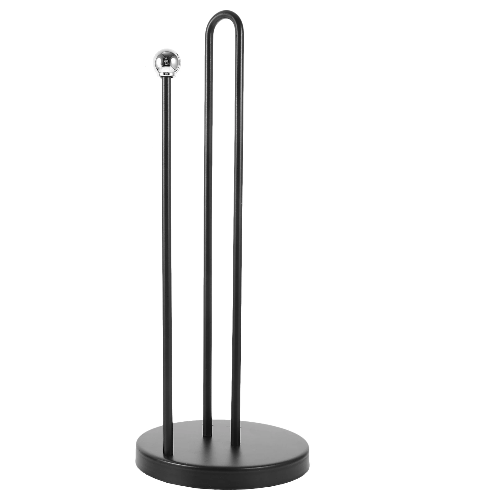 

Multi Functional Vertical Paper Roll Holder Iron Art Kitchen Countertop Table Napkin Storage Black Sturdy Wrought Small Space