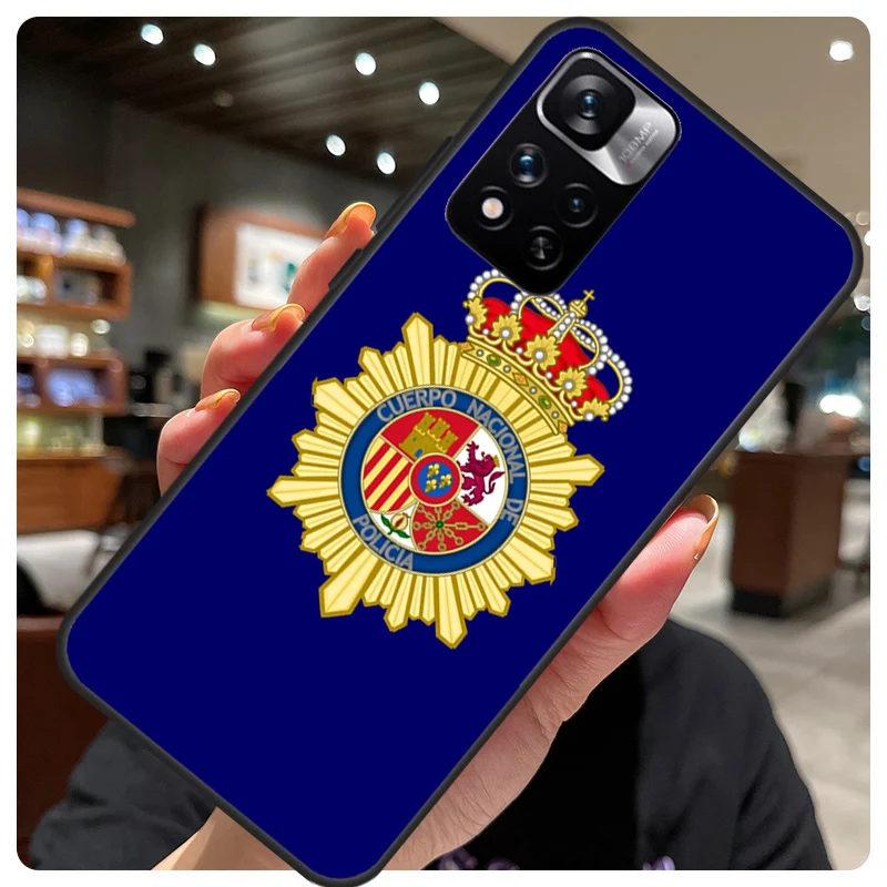 Spain National Police logo For Redmi 10 9C 10C 12C Cover For Xiaomi Redmi Note 12 Pro 10 9 8 11 Pro 9S 10S 11S 12S Case