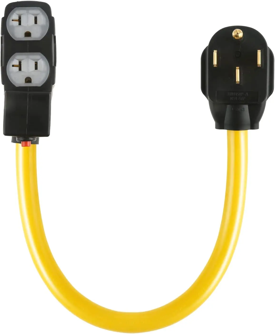 50Amp To 20Amp 120V RV Distribution Adapter, NEMA 14-50P Male To 5-20R/5-15R Female Adapter Cord with Breaker