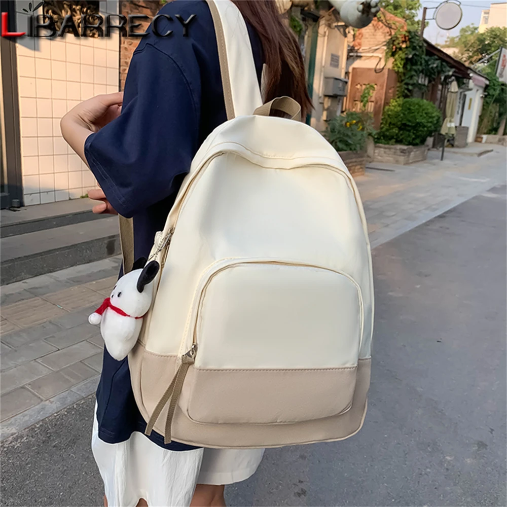 Mochila con paneles de gran capacidad para mujer, Bolsa para ordenador portátil juvenil, de nailon, a la moda, de alta calidad, para estudiantes