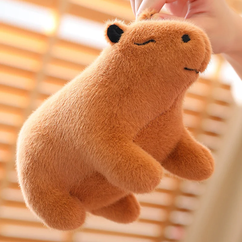 Cute Fluffy Capybara Plush Toy Lifelike Capybara Plush Dolls Stuffed Animals Kid Toy Home Decor Birthday Xmas Halloween Gift