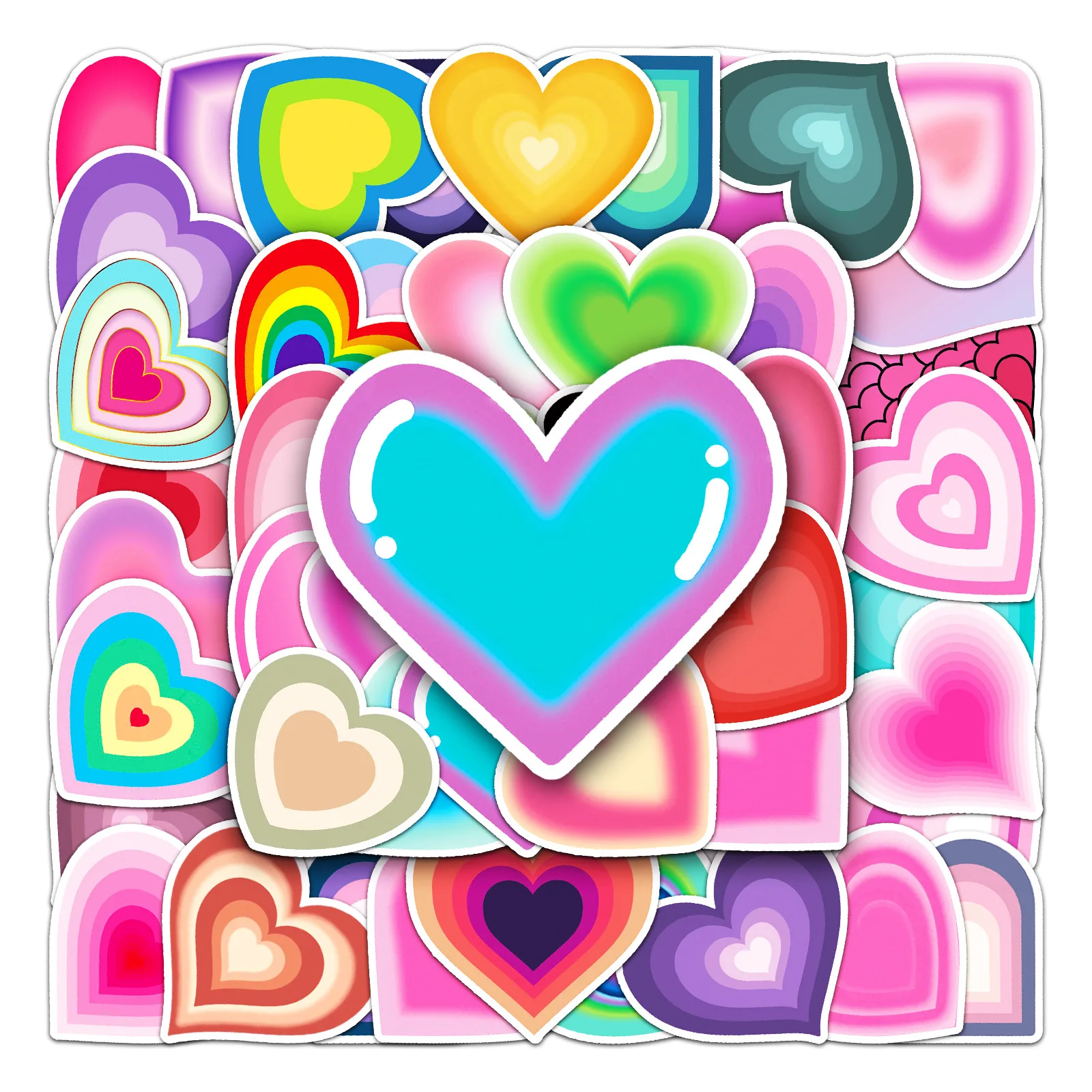 

10/30/50pcs Love Romantic Creative Cartoon Stickers Kawaii Cute Scrapbook Laptop Kids Toys Diy Phone Decal Decor Pvc Stickers