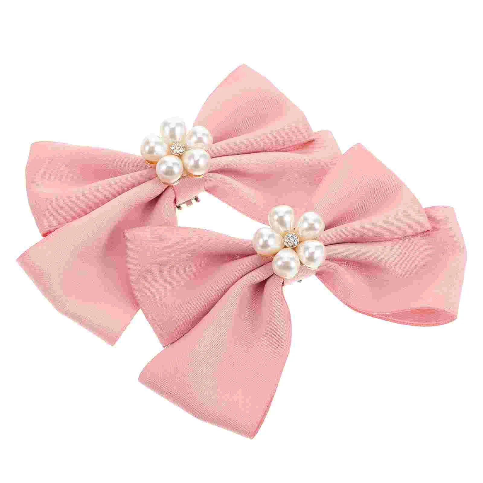 2 Pcs Bow Collar Jewelry Shoe Decoration Clips Bows for Women Tie Zinc Alloy Bride