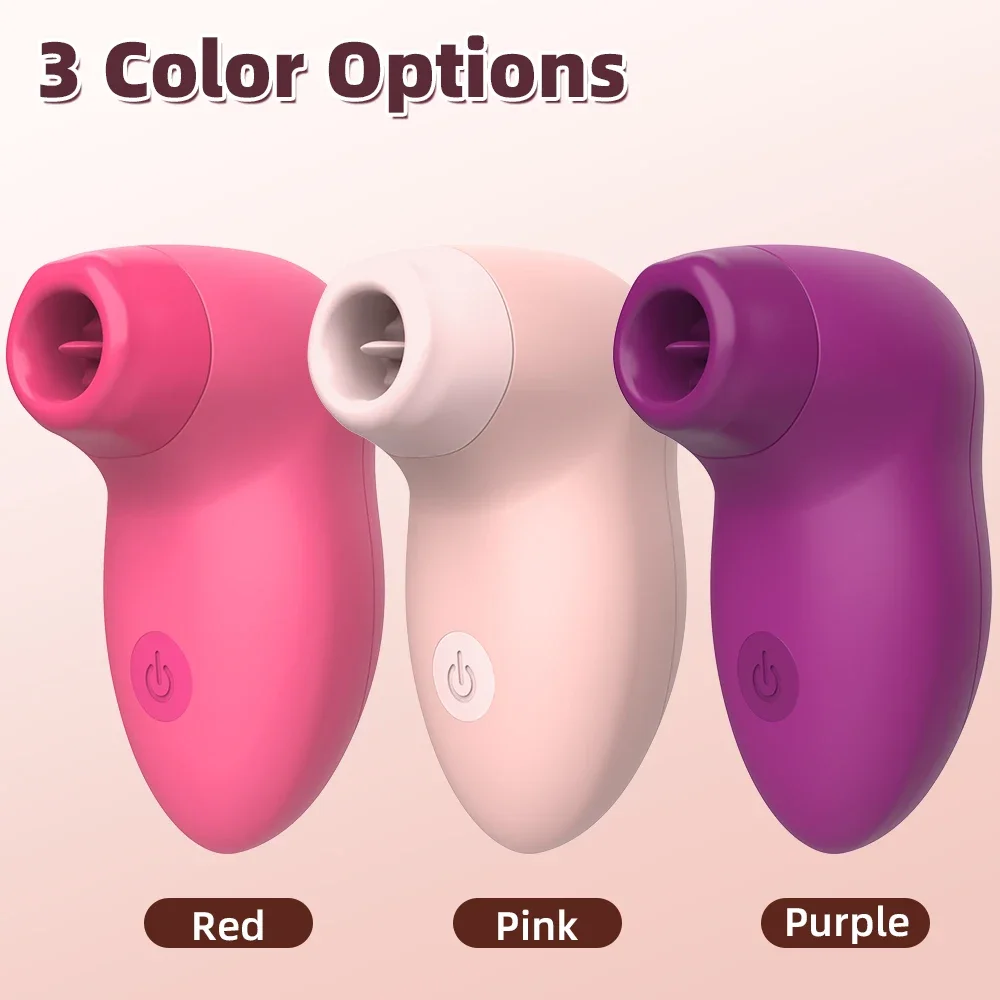 Powerful Clitoris Sucker Vibrator Oral Sex Tongue Nipple Clit Stimulation Massager Suck Vibrator Masturbator Sex Toys for Adults view 3