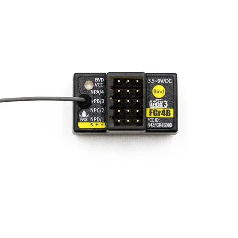 Flysky FGR4B Mini 4CH AFHDS3 Enhanced Receiver Single Antenna PWM PPM IBUS Output Fit NB4 NB4PRO RC Transmitter