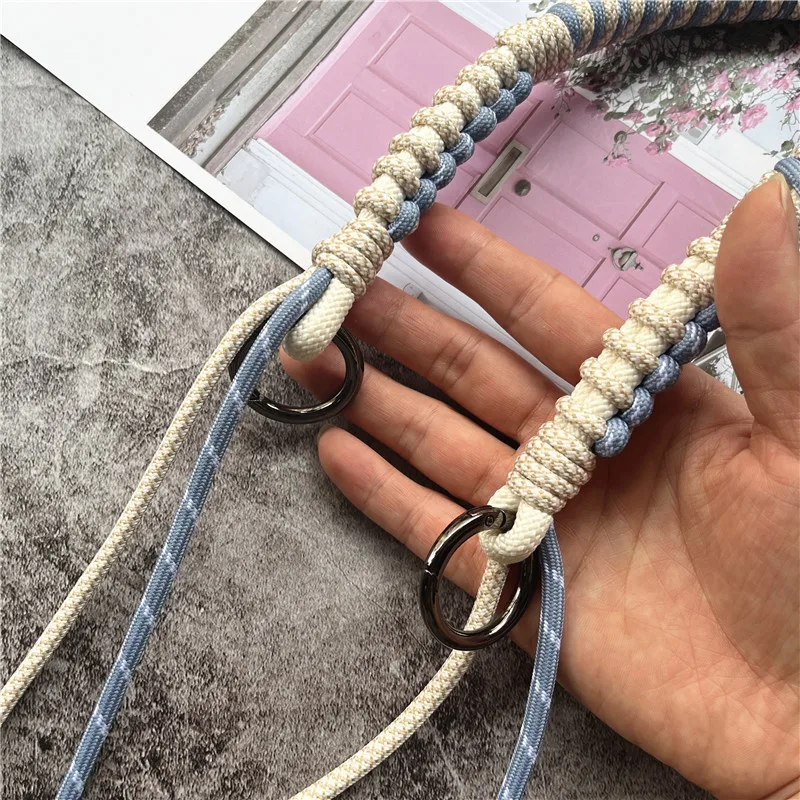 Custom Lanyard Hand Made Smartphone Shoulder Bag for Mobile Phone Accessories Braided Rope Strap Bag Replacement Decorate Strap