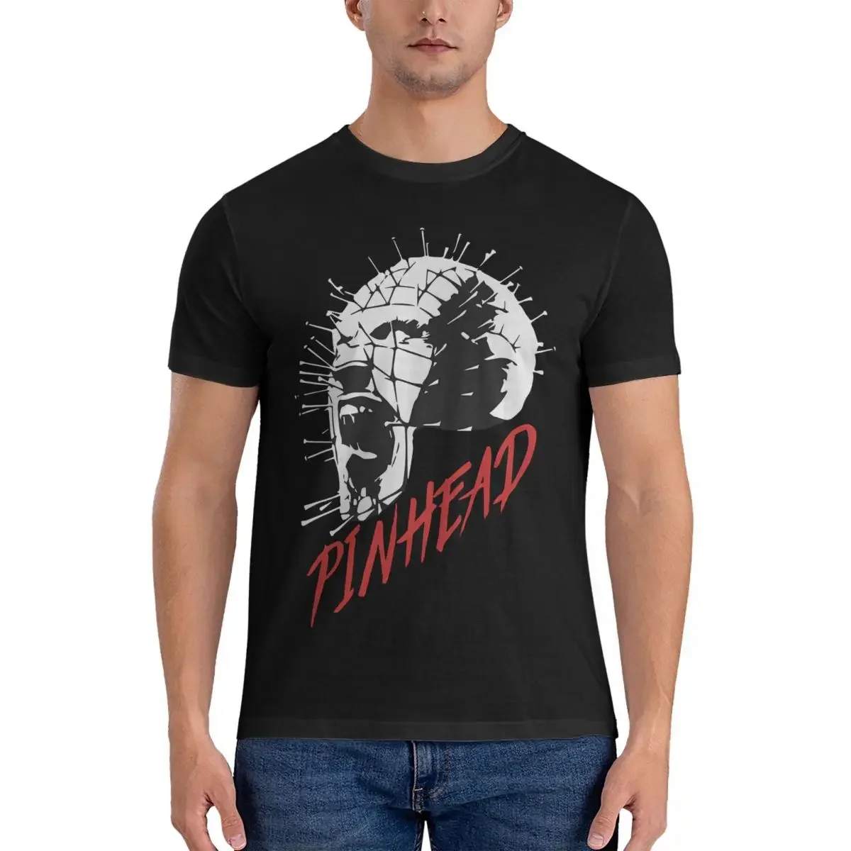 Vintage Halloween Slasher Film - Halloween Horror Movie T-Shirts Men Round Neck 100% Cotton T Shirt Hellraiser Short