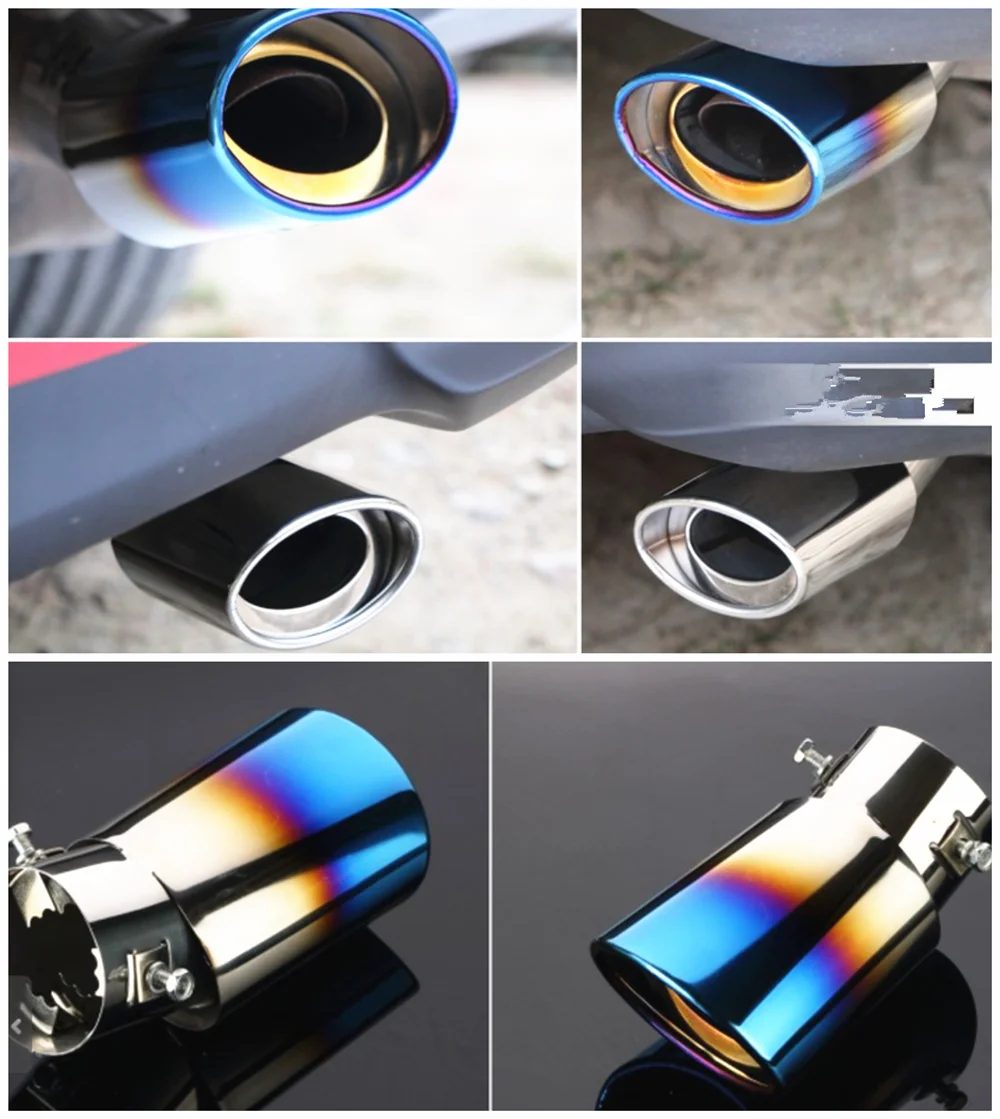 Universal Car Accessories Exhaust pipe muffler tail throat for Volkswagen vw Phaeton 4.2 EOS 3.2 V6 Touareg - view 2