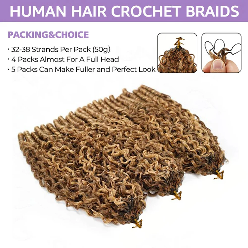Highlight Burmese Curly Feather Crochet Human Hair Pre Looped 100% Raw Human Hair Crochet Hair Miracle Knots Crochet Human Hair S29da7afa5f2a44b88ed6dc56cf47bf15p