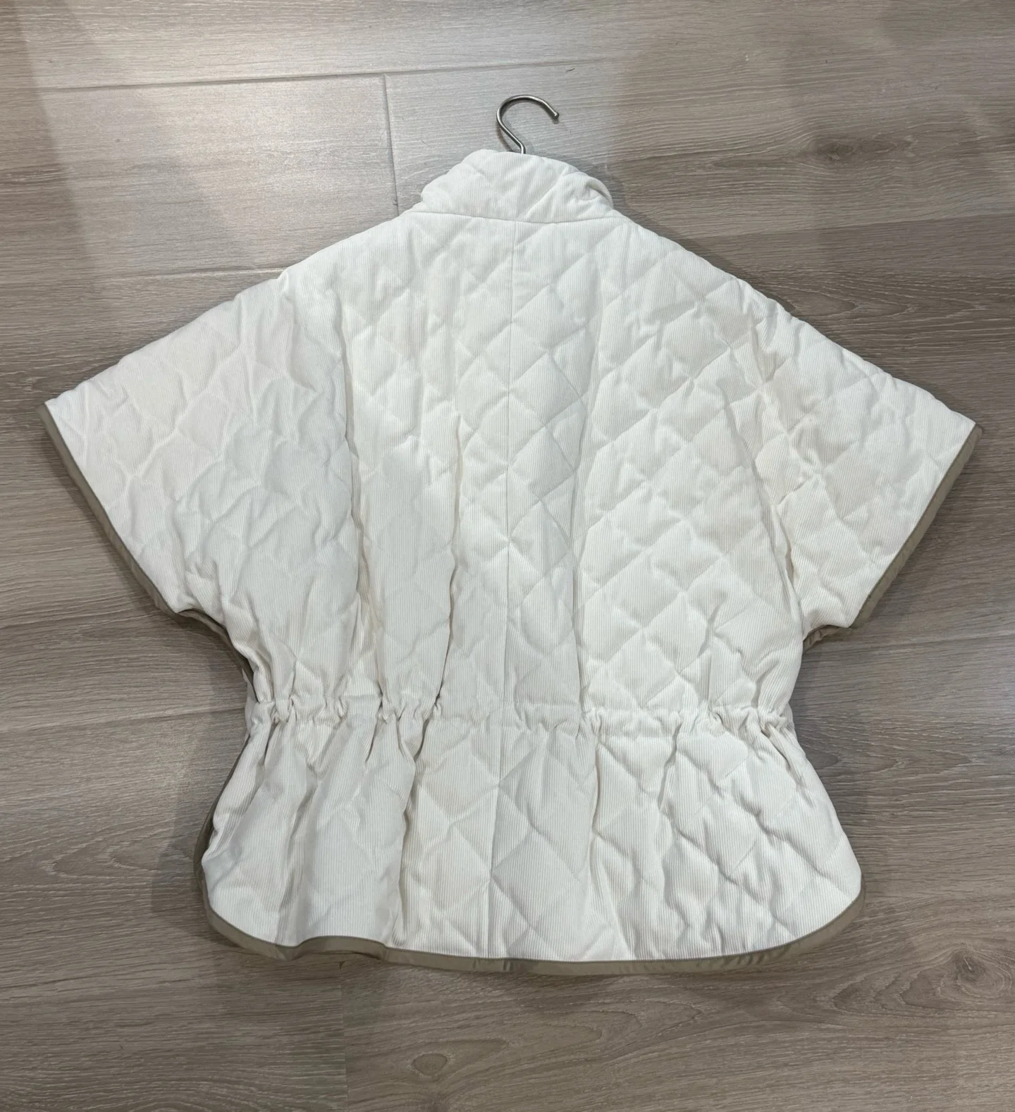 Abrigo acolchado de pana con diamantes a cuadros de ganso blanco para mujer, otoño e invierno, nuevo