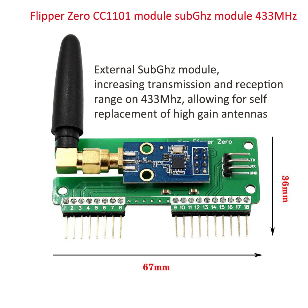 Improved Flipper Zero WiFi Multiboard NRF24+ESP32 Development Board/CC1101 SubGhz Module/ESP8266/GPIO Module/Air Mouse Module