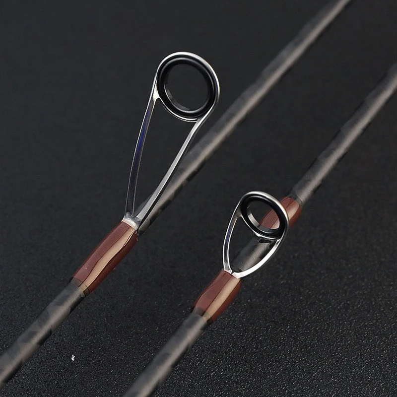 ROLLFISH Angelrute mit Massivholzgriff, UL Spinning Casting Forellen-Angelrute aus Kohlefaser, Superweiche Angelrute mit Schneller Aktion, 1,38-1,8m – Detail 3