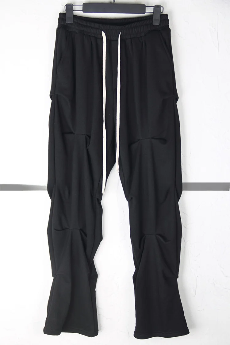 

Loose Trousers 3D Tailoring k Web Belted Bell Bot Workwear Sports Pants Harajuku Hip Hop Trendy Brand Youth Casual Faion