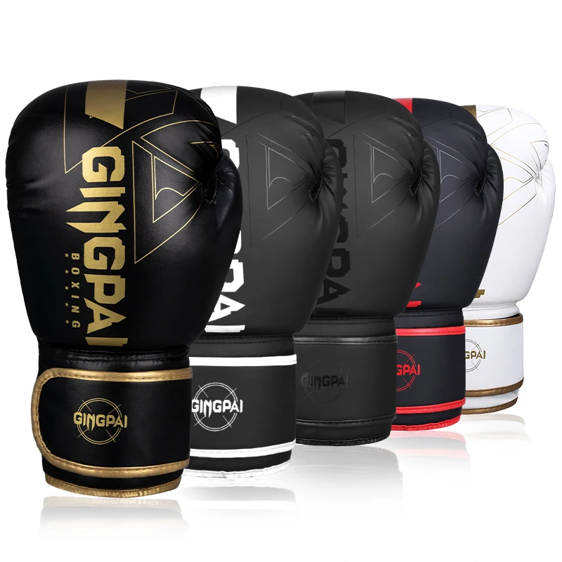 8/10/12/14oz Boxing Gloves PU Leather Muay Thai MMA Profession Kickboxing Adults Sandbag Training Gloves Equipment