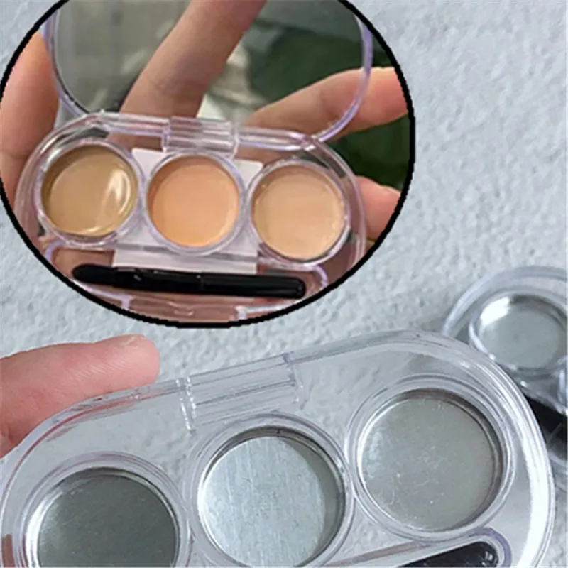 3 In1 Makeup Aluminum Palette Lipstick Concealer Eyeshadow Organizer Subpackage Tray Dispensing Empty Box DIY Cosmetic Tool