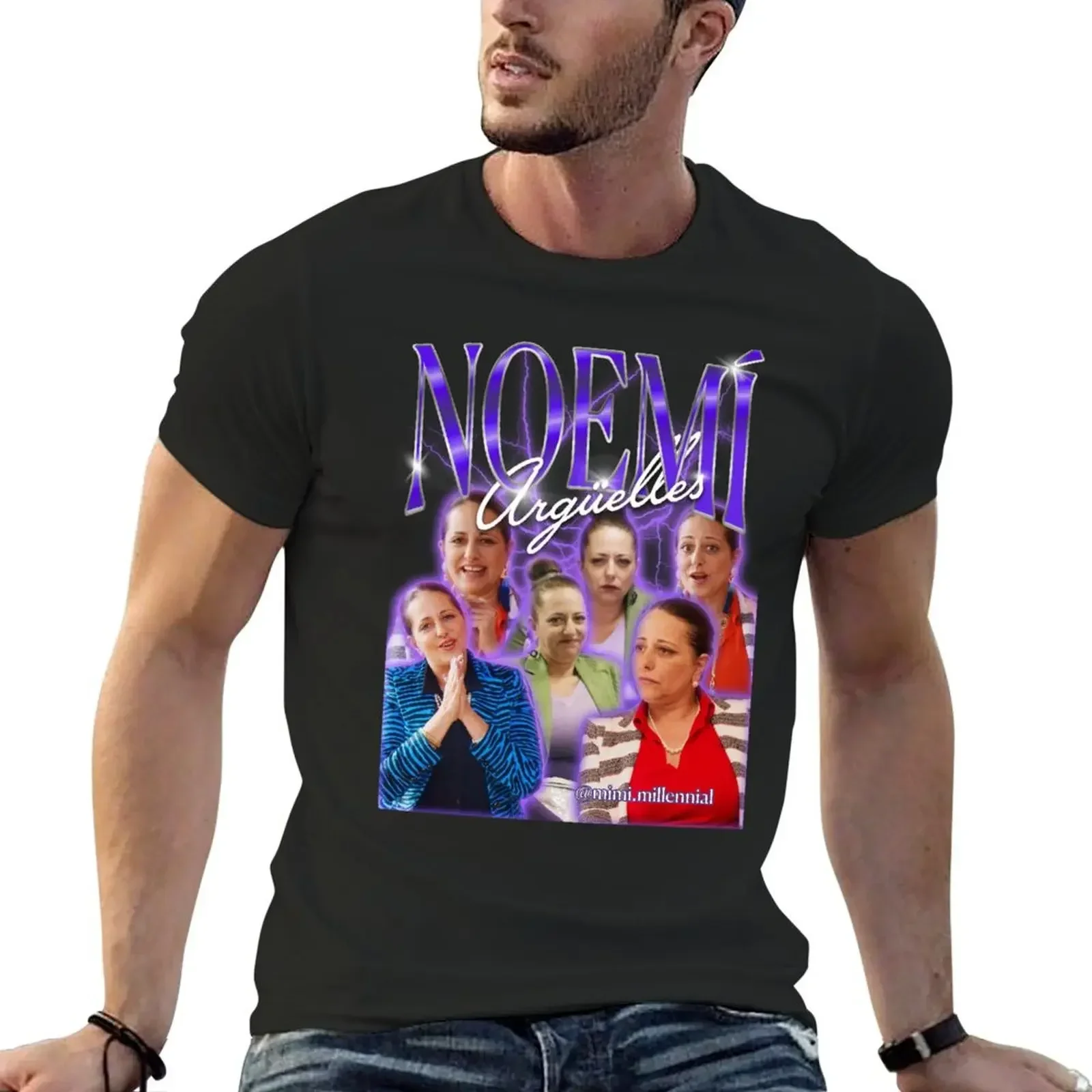 Noemí Argüelles, 90s style T-Shirt cute tops cheap stuff t shirt men 100℅ cotton