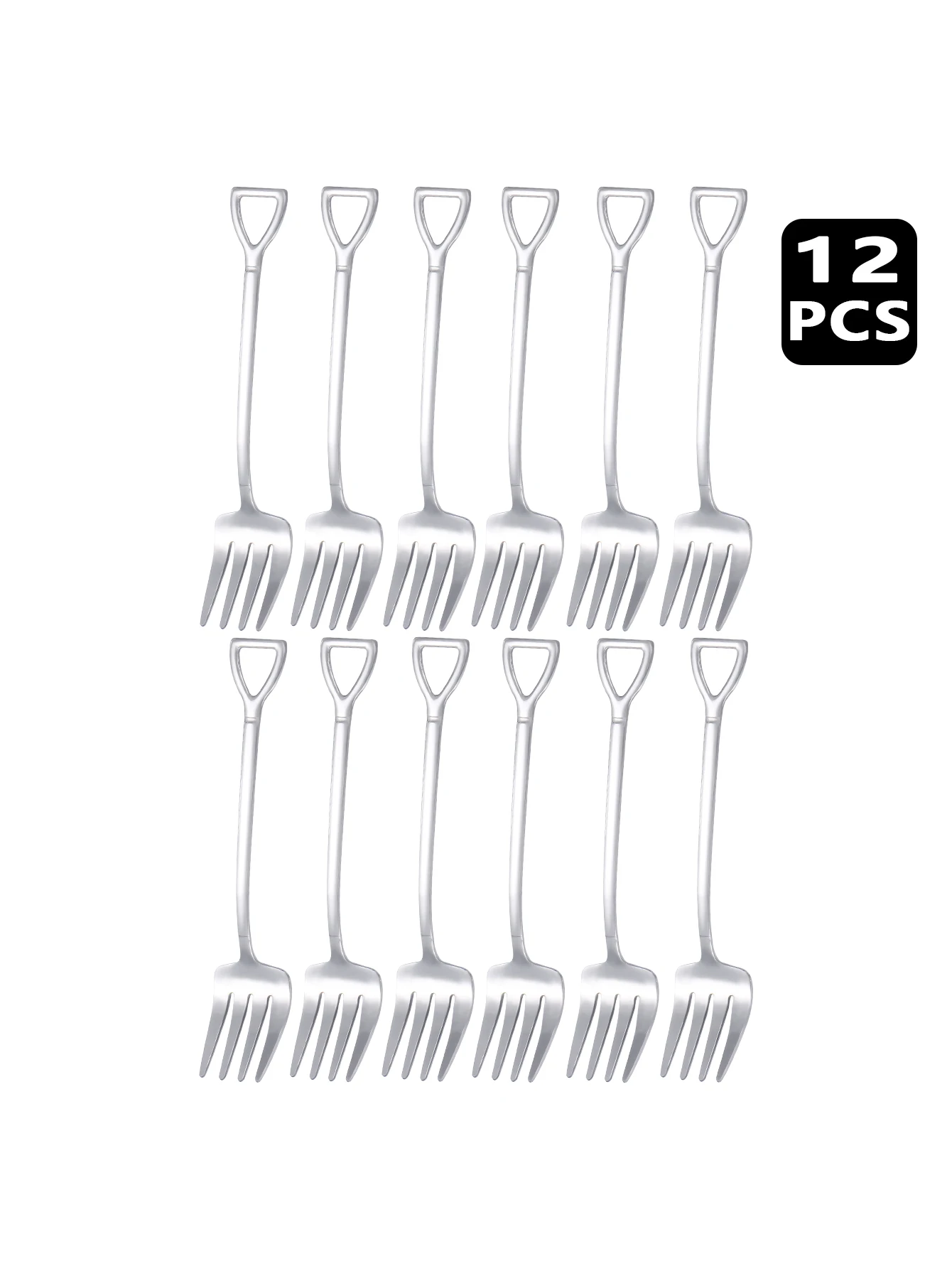 4/8/12 Pieces of Fruit Forks, Dessert Forks, Exquisite Small Coffee Shovel Forks