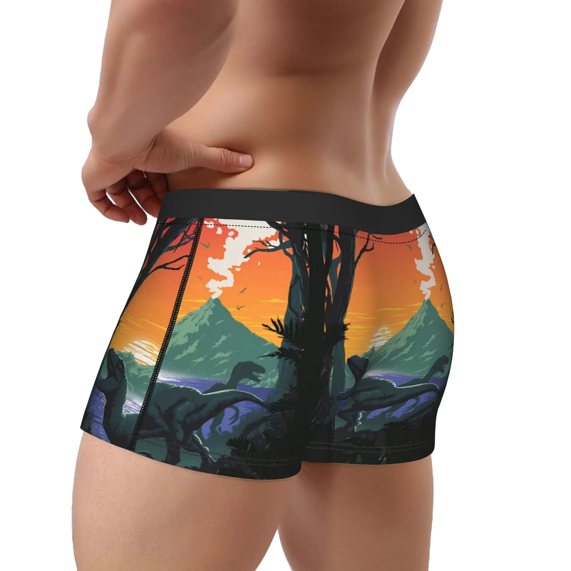 الجوراسي بارك الملابس الداخلية مضحك السروال مخصص DIY السراويل ملخصات للرجل 3D الحقيبة زائد حجم الجذع