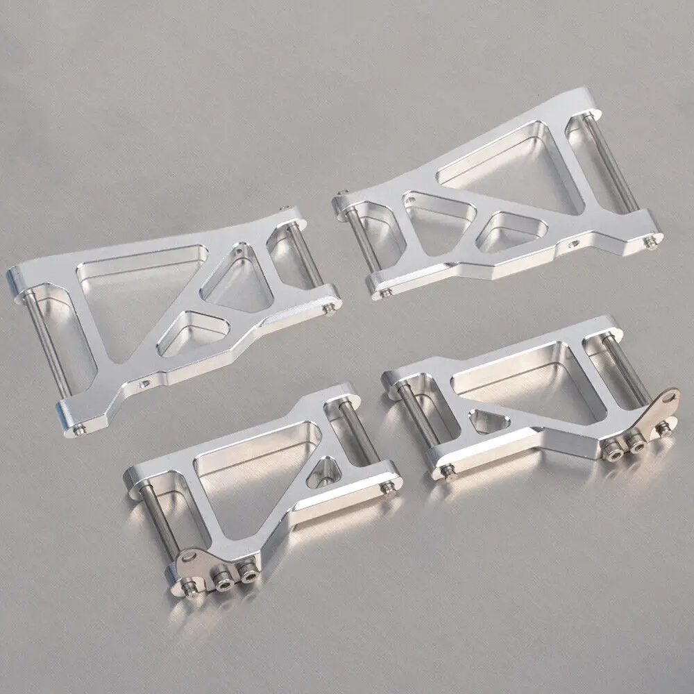 Juego de brazos de suspensión traseros inferiores/superior de aluminio para actualizaciones Tamiya Hotshot