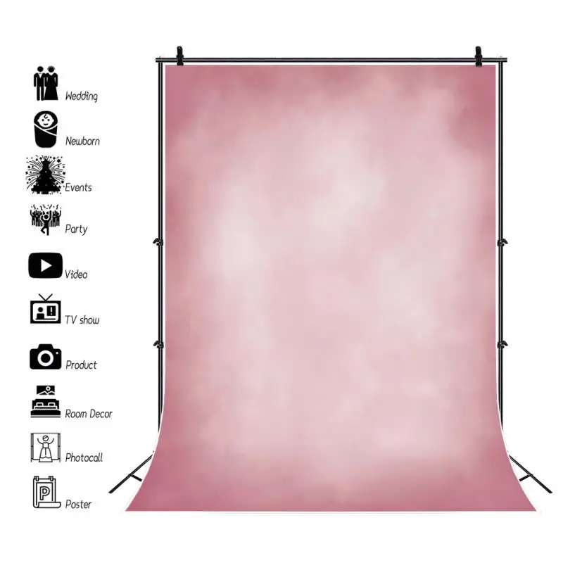 Pink Solid Color Backdrop Baby Shower Woman Man Kids Pet Pregnant Art Portrait DIY Photo Photography Background Photostudio Prop