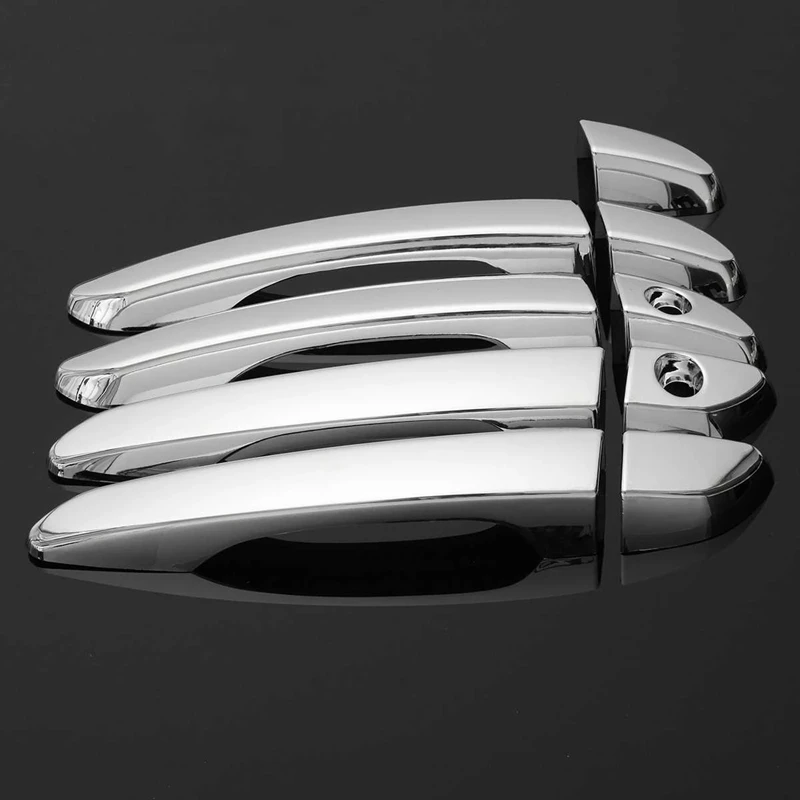 9Pcs Chrome Car Door Handle Catch Cover Trim For Hyundai Tucson 2016-2017