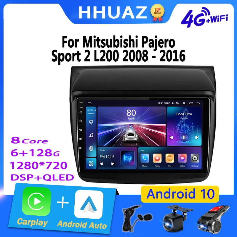 

Android Car Radio Carplay for Mitsubishi Pajero Sport 2 L200 Triton 2008 - 2016 Video Player Navigation GPS No 2din 2 Din DVD