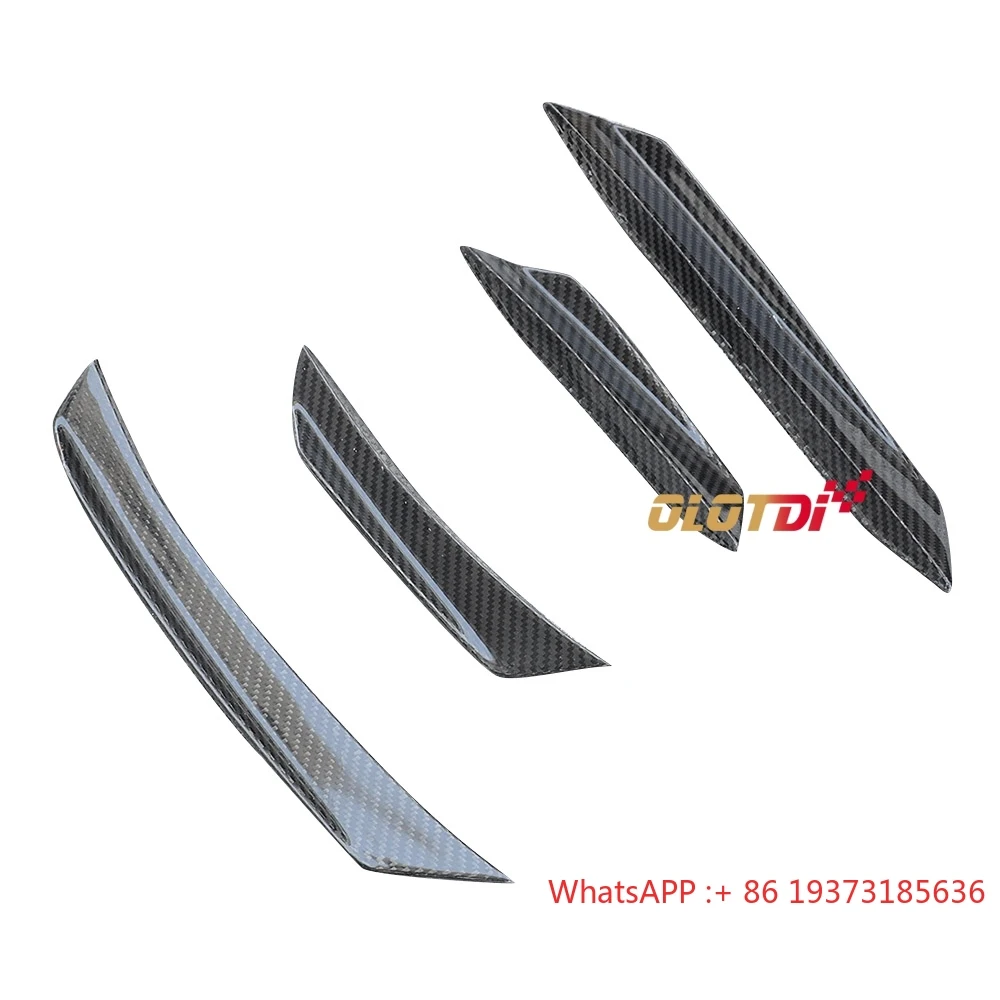 V Style Carbon Fiber Front Bumper Fender Canards Trims Splitters for BMW 3 Series G20 M SPORT LCI 2022+ Auto Tuning