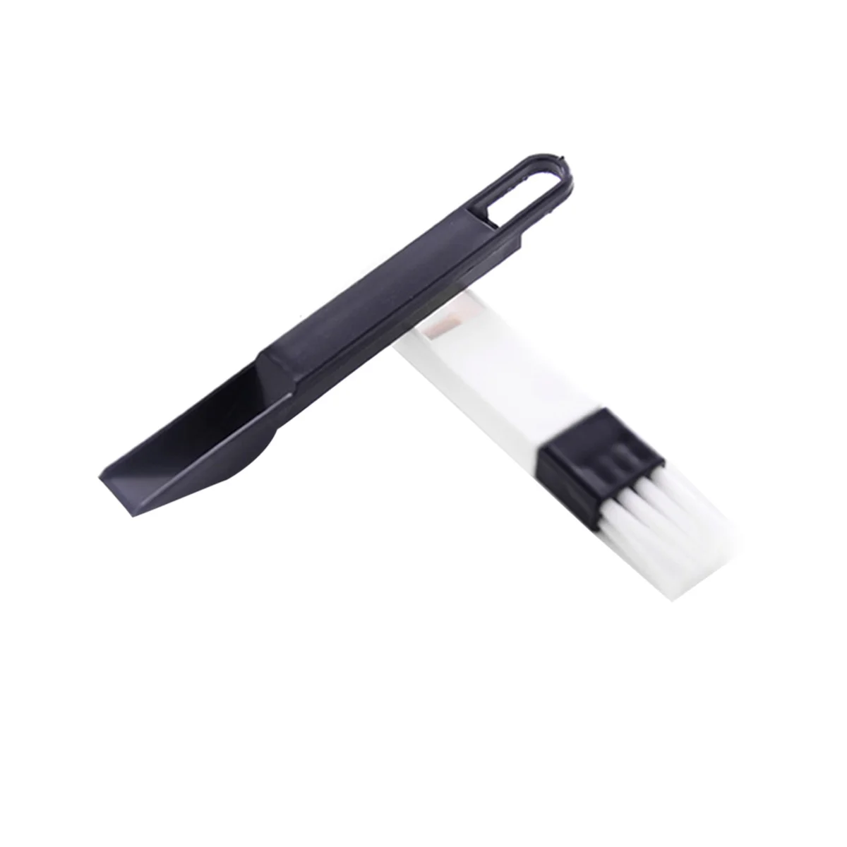 

2 in 1 Multi-Functional Cleaning Brush Black Dustpan for Window Door Gap Drawer Tile Keyboard Kitchen Sink Cleaner