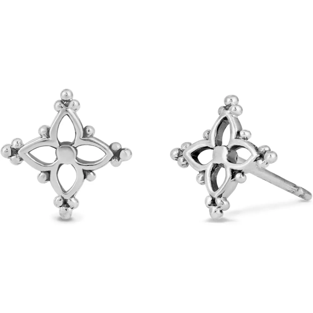 

Sterling Silver Bohemian Star Stud Earrings