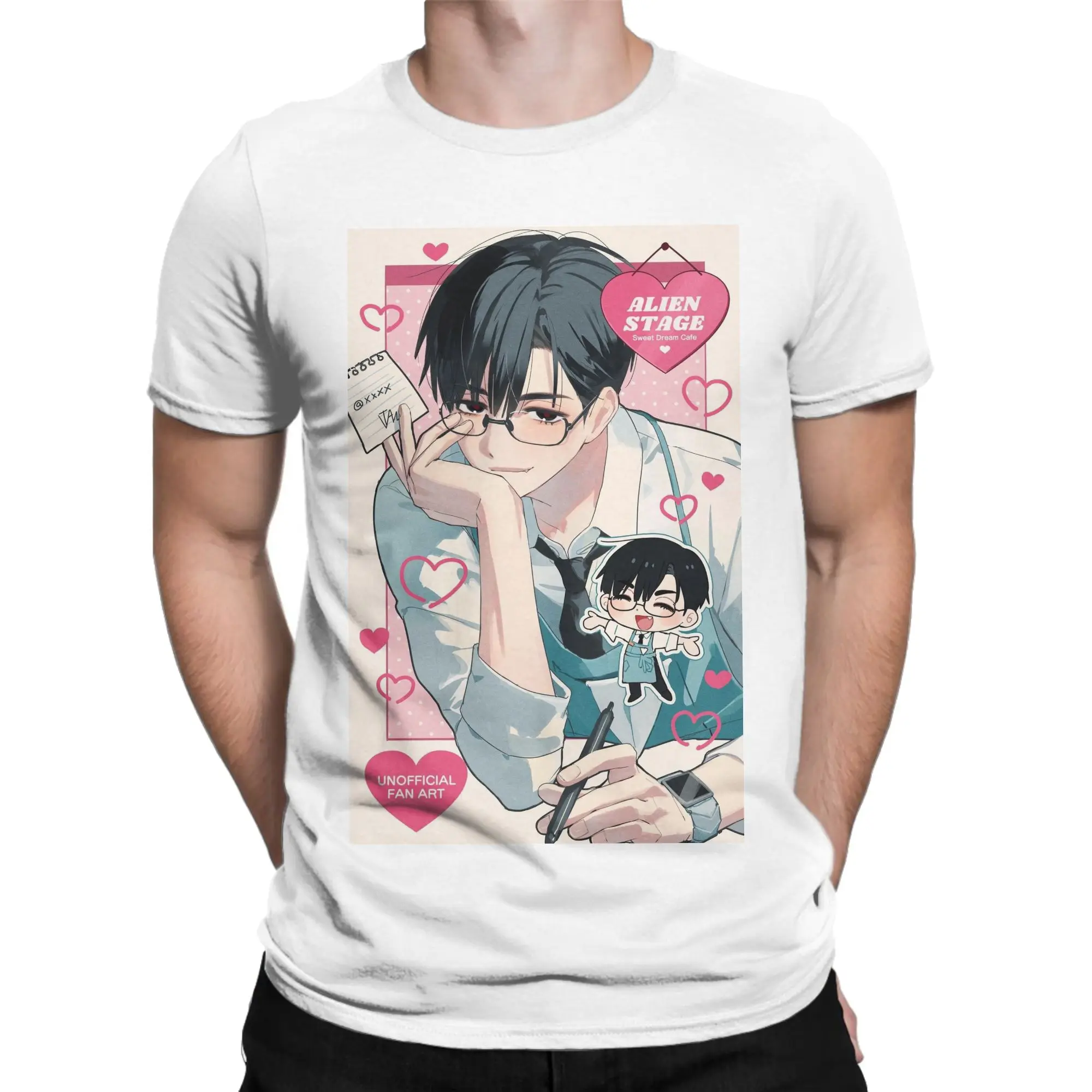 Funny Alien Stage Anime T-Shirts Men Women Round Collar Pure Cotton T Shirts Luka Ivan Till Mizi Tee Shirt 6XL Clothing