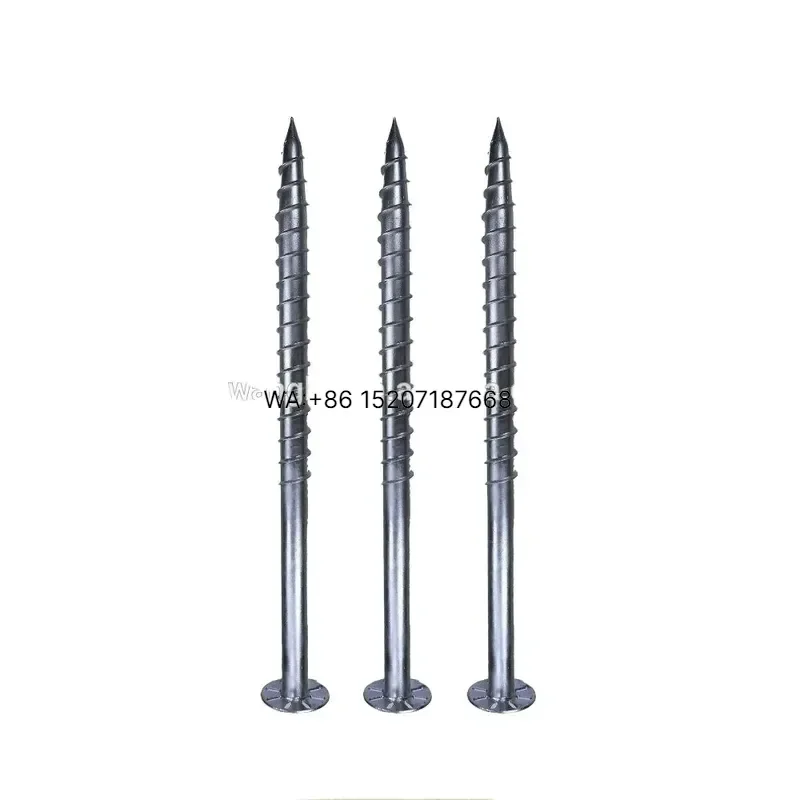 Wmwmnu Hot Dip Galvanized Solar Helical Anchor Ground Screws Pile for Foundation Support