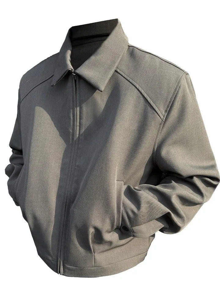 

American Sle Simple Pure Color ort Svel Jaet Удобная универсальная длинная куртка с воротником све для мужчин и женщин