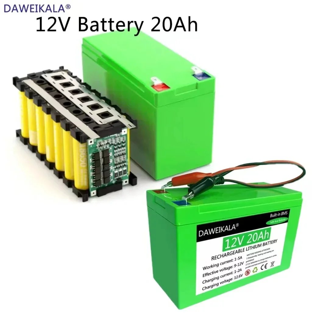 New 12V20AH 18650 3S6P built-in high current 20A rechargeable lithium battery pack for electric vehicle spray battery+3A charger