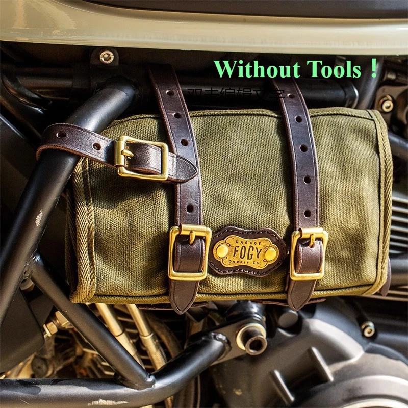 

Motorcycle Repair Tool Bag Retro Oil Wax Waterproof Tool Repair Car Hanging Small Bag Motorcycle Accessories