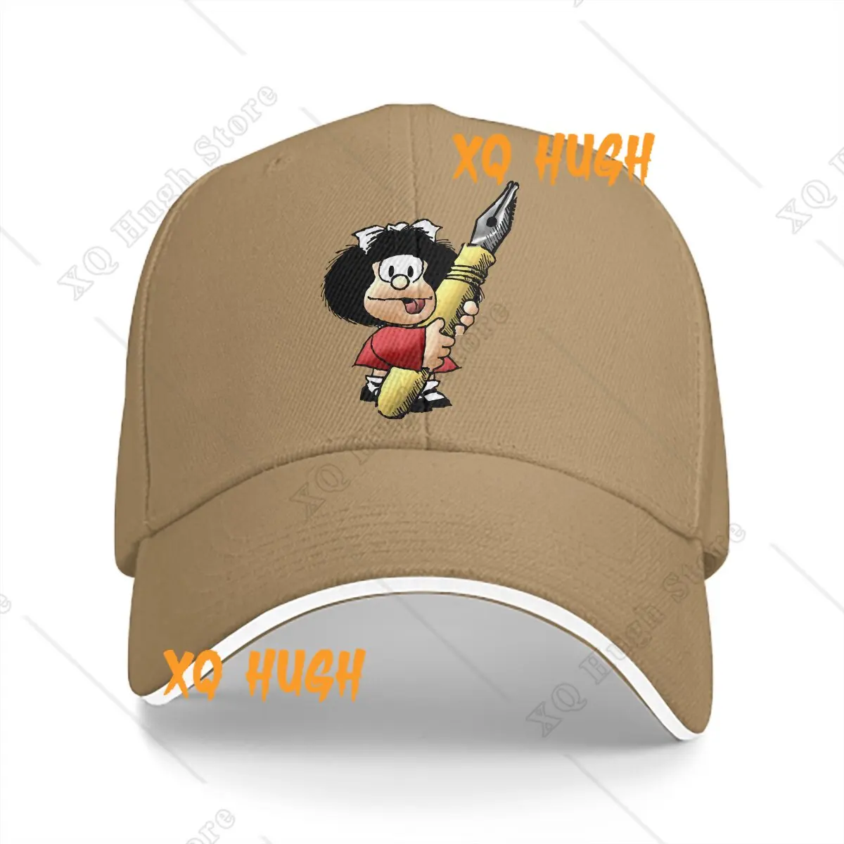 Summer Cap Sun Visor Drawing Hip Hop Caps Mafalda Quino Comics Manga Girl Peaked Hats