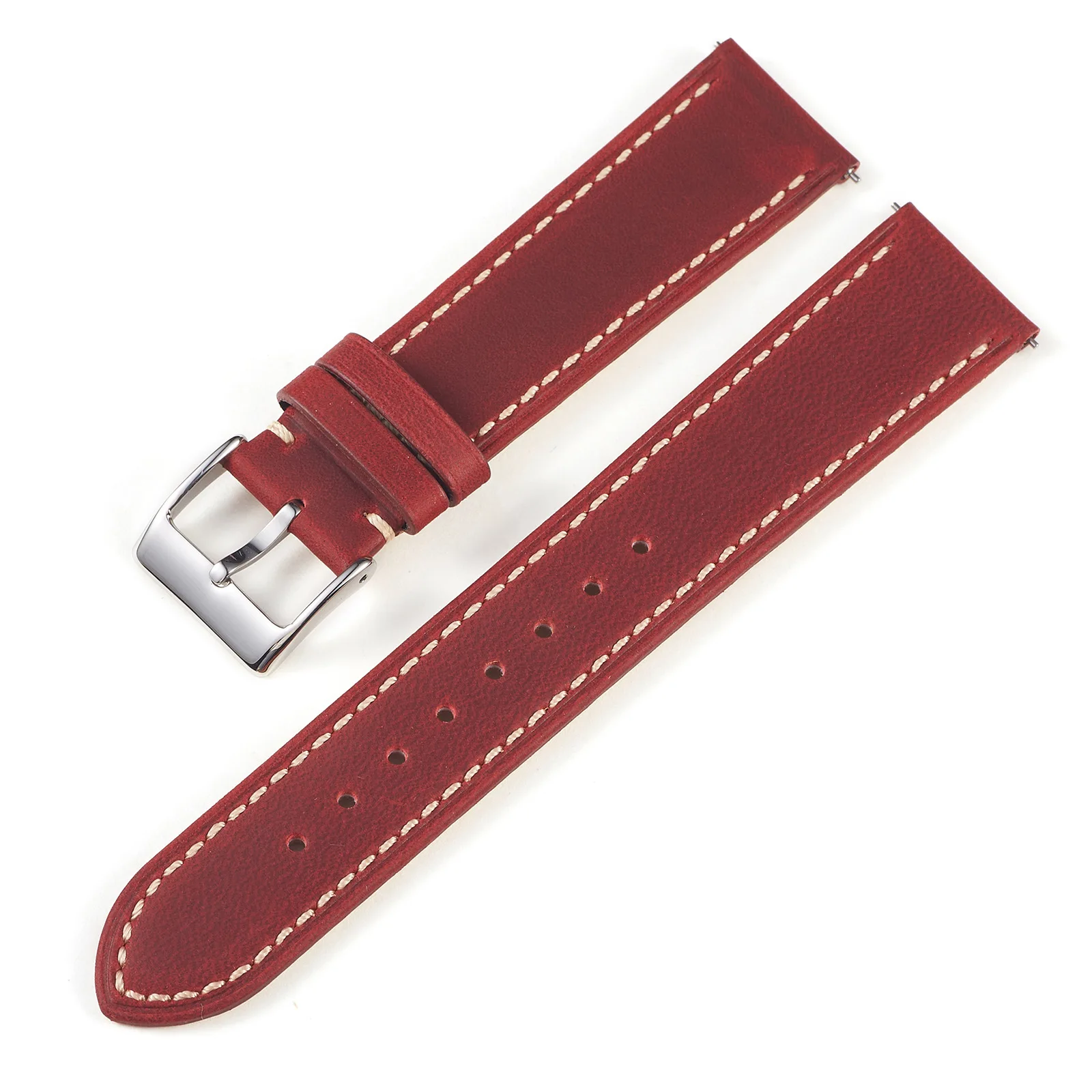 Vintage Frosted thin body Cowhide Universal 18mm 20mm 22mm Bracelet Leather Quick Release Watch Strap Smart Watchband UTHAI