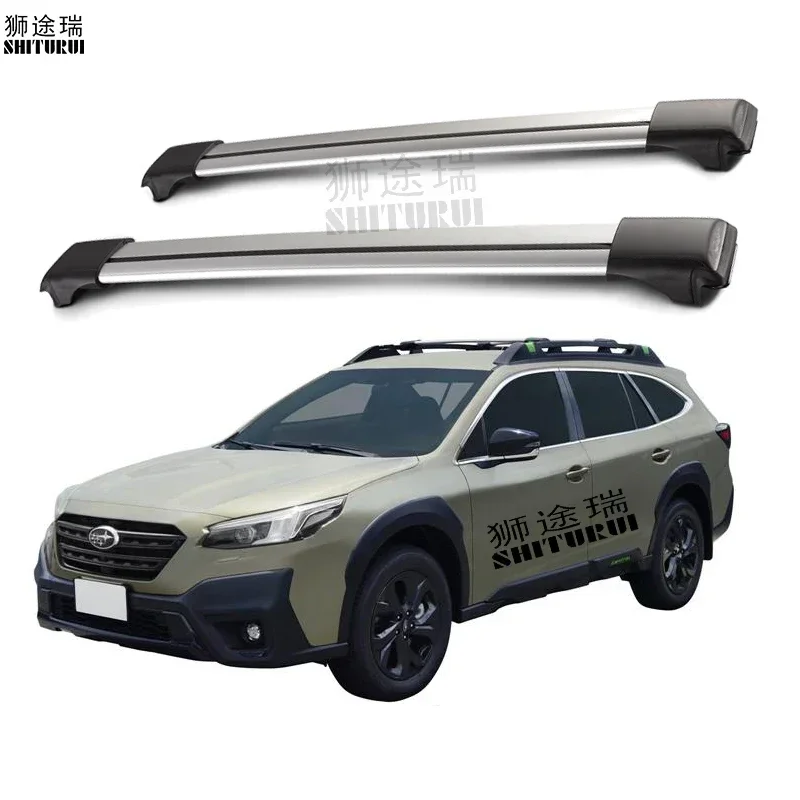 

Эксклюзивные поперечные 5-дверные комплектующие для Subaru Outback 2021 - 2024 боковые рейки из алюминиевого сплава поперечные рейки багажная нагрузка на крышу