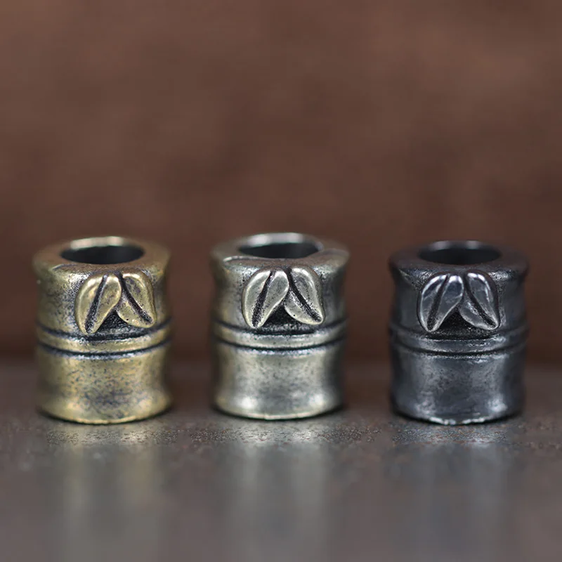 

Bamboo Brass Knife Beads EDC DIY Paracord Woven Bracelets Lanyard Pendants Accessories Outdoor Tool Hangings Charms ﻿